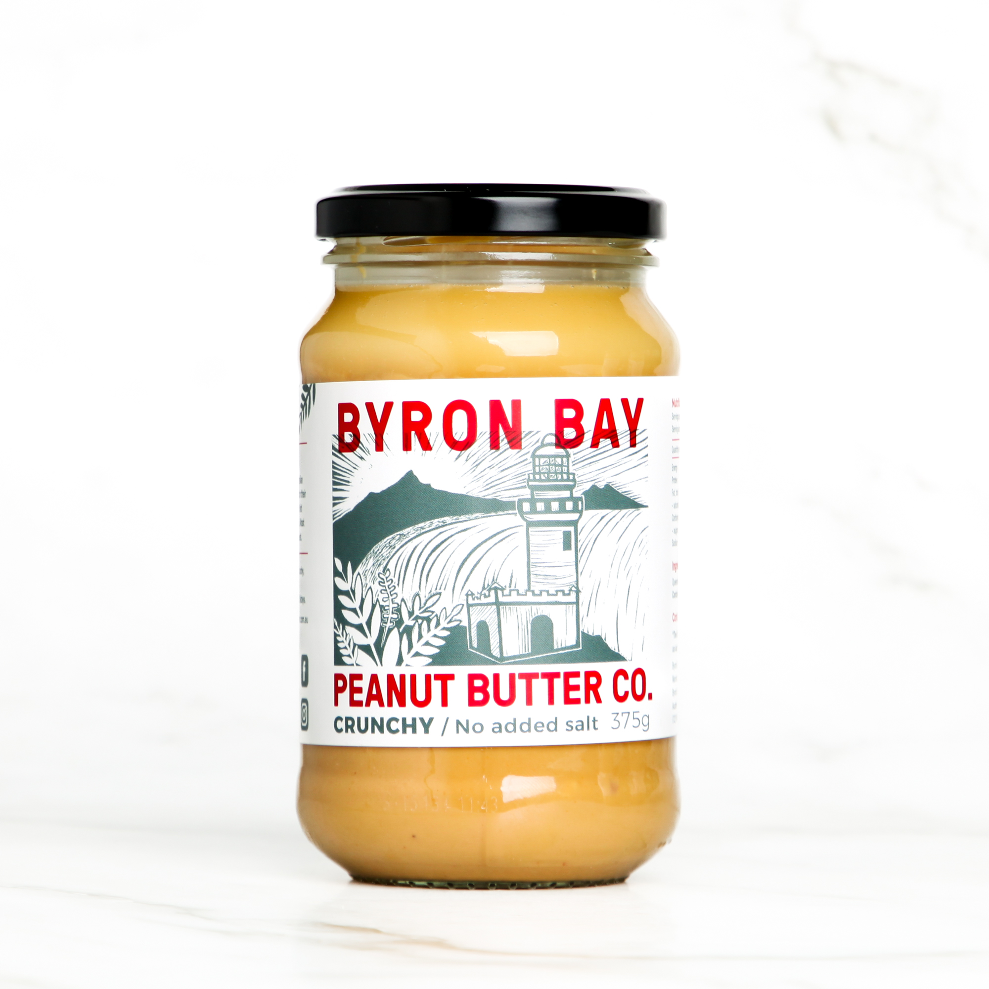 Crunchy Unsalted Peanut Butter - Byron Bay Peanut Butter Co
